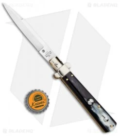 AGA Campolin 10" Frosolone Bayonet Stiletto Knife Brazilian Horn (4.5" Polish) -Cheap Knives Store AGA Campolin 10in Brazilian Horn Frosolone Stiletto Auto Bayo GX 29289 jr bottlecap
