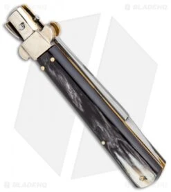 AGA Campolin 10" Frosolone Bayonet Stiletto Knife Brazilian Horn (4.5" Polish) -Cheap Knives Store AGA Campolin 10in Brazilian Horn Frosolone Stiletto Auto Bayo GX 29289 jr side