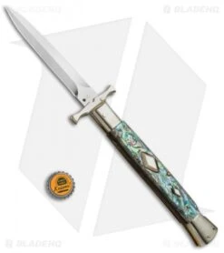 AGA Campolin 13" Bat Swinguard Diamond Automatic Knife Abalone (5.75" Dagger) -Cheap Knives Store AGA Campolin 13in Bat Swinguard Diamond Abalone Dagger BHQ 71954 jr bottlecap