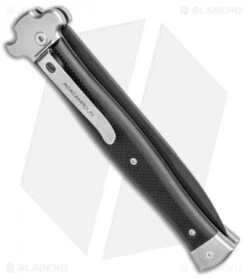 AGA Campolin Zero+ Italian Leverlock Automatic Knife Black G-10 (4.25" Black)2.0 -Cheap Knives Store AGA Campolin Zero Bayo LL Auto Black G 10 Black BHQ 105435 jr side