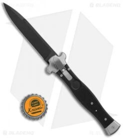AGA Campolin Zero Italian Leverlock Automatic Knife Black G-10 (3.75" Black) -Cheap Knives Store AGA Campolin Zero Italian LL Black G 10 Black AGA01N NB BHQ 72045 jr bottlecap