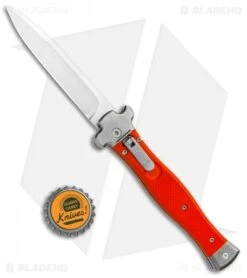 AGA Campolin Zero Leverlock Automatic Knife Orange G-10 (3.75" Satin) -Cheap Knives Store AGA Campolin Zero Orange G 10 LL Bayo Satin GX 19715 jr bottlecap