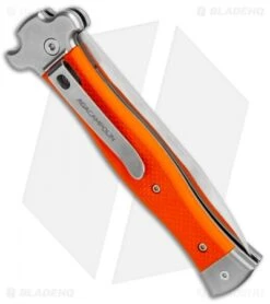AGA Campolin Zero Leverlock Automatic Knife Orange G-10 (3.75" Satin) -Cheap Knives Store AGA Campolin Zero Orange G 10 LL Bayo Satin GX 19715 jr side