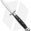 AKC Swinguard 10" Auto Italian Bayonet Stiletto Sim Dark Horn (4.25" Satin) -Cheap Knives Store AKC 10in Italian Swinguard Sim Horn Auto Bayo BHQ 138553 jr