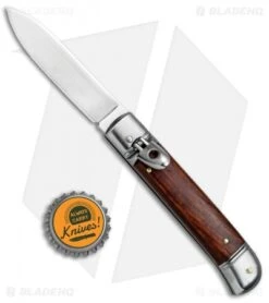 SKM Classic 8" Lever Lock Automatic Italian Knife Cocobolo (3.2" Polish Flat) -Cheap Knives Store AKC Classic LL Auto Italian Cocobolo Satin BHQ 81016 jr bottlecap