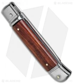 SKM Classic 8" Lever Lock Automatic Italian Knife Cocobolo (3.2" Polish Flat) -Cheap Knives Store AKC Classic LL Auto Italian Cocobolo Satin BHQ 81016 jr side