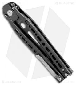 Artisan Cutlery Kinetic-Tool Automatic Butterfly Tool Black Aluminum (4" Black) -Cheap Knives Store Artisan Cutlery Kinetic Tool Auto Butterfly Tool Black Aluminum Black 1831P BK BHQ 107383 jr side
