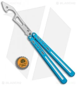 BBbarfly BBFireFly Knife Style Bottle Opener Balisong Blue (4.25" Satin) -Cheap Knives Store BB Barfly FireFly Blue Style Bottle Opener Butterfly BHQ 135620 jr bottlecap