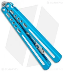 BBbarfly BBFireFly Knife Style Bottle Opener Balisong Blue (4.25" Satin) -Cheap Knives Store BB Barfly FireFly Blue Style Bottle Opener Butterfly BHQ 135620 jr side
