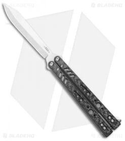 BRS Replicant ALT Blade Balisong Butterfly Knife Carbon Fiber (4.5" Stonewash)
