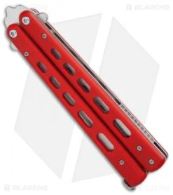 Boker Plus Balisong Trainer Butterfly Knife Red G-10 (4" Satin) 01BO712 -Cheap Knives Store Boker Plus balisong trainer red G10 satin BHQ 76461 er spine