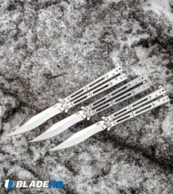 Hom Design Basilisk-R Titanium Balisong Butterfly Knife (4.6" Satin) CF Spacers -Cheap Knives Store Chris Reeve Large Sebenza 21 Insingo Knife w Carbon Fiber Inlays SW BHQ 16729 kp dirty snow web 2