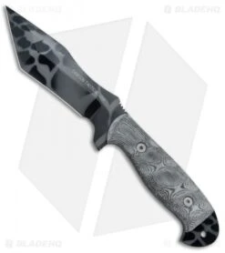 Dawson Knives Wraith Fixed Blade Knife Gray Micarta (5" Obsidian)