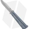 DogBite Knives DB3.1 Balisong Butterfly Knife Blue Ti (4" Stonewash) -Cheap Knives Store DogBite Knives DB3 1 blue ti sw 440c BHQ 74385 er