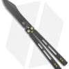 EOS Trident Balisong Butterfly Knife Black & Gold Ti (4.5" Black DLC) -Cheap Knives Store EOS Trident Balisong Butterfly Black and Gold Ti DLC BHQ 120798 jr