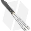 EOS Trident Balisong Butterfly Knife Stormtrooper White Ti (4.5" Black DLC) -Cheap Knives Store EOS Trident Balisong Butterfly Stormtrooper Ti DLC BHQ 120797 jr