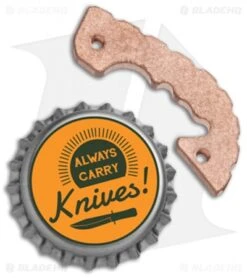 Flytanium Custom Copper Backspacer For Spyderco Shaman - Stonewash -Cheap Knives Store Flytanium Copper Backspacer for Spyderco Shaman BHQ 116869 jr bottlecap