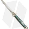 Frank B 11" Italian Stiletto Automatic Knife Abalone Gold (3.8" Gold Bayo) -Cheap Knives Store Frank B 11in Auto Italian Stiletto Abalone Bayo Gold BHQ 82054 jr