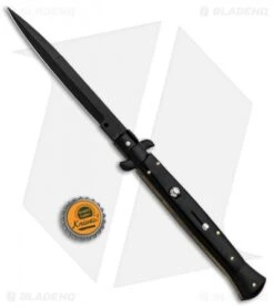 Frank B 11" Italian Stiletto Automatic Bayonet Knife Ebony (4" Black) -Cheap Knives Store Frank B 11in Italian Stiletto Auto Ebony Black Bayo BHQ 85970 jr bottlecap