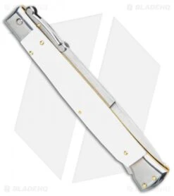 Frank B. 11" Italian White Pearlex Tactical Swinguard (5.75" Satin Bayonet) -Cheap Knives Store Frank B 11in Italian White Pearlex Tactical Swinguard Bayo GX 4841 jr side