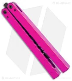 Glidr Original 2 Carbon Series Butterfly Trainer Flamingo Pink (4.25" Black) -Cheap Knives Store Glidr Original 2 Carbon Series Butterfly Trainer Flamingo Pink Black BHQ 104156 jr side