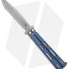 Hinderer Knives Nieves V3 Balisong Butterfly Knife Battle Blue Titanium -Cheap Knives Store Hinderer Knives Nieves v3 Balisong Butterfly Knife Battle Blue Titanium 4.6in WF BHQ 115561 LS