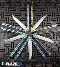 Hom Design Chimera Plus Balisong Knife Satin Ti/Blue G-10 (4.75 Two-Tone) -Cheap Knives Store Hom Design Chimera Premium Balisong Knife Satin Ti Blue G 10 4.75 Two Tone BHQ 100561 kp storm drain web 4