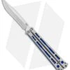 Hom Design Chimera Plus Balisong Knife Satin Ti/Blue G-10 (4.75 Two-Tone) -Cheap Knives Store Hom Designs Chimera Plus Butterfly Knife Ti Blue G 10 TT BHQ 100561 jr