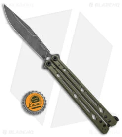 Kershaw Lucha Balisong Butterfly Knife OD Green (4.5" Blackwash) 5150ODBW -Cheap Knives Store Kershaw Lucha Balisong Butterfly OD Green Blackwash 5150ODBW BHQ 117072 jr bottlecap
