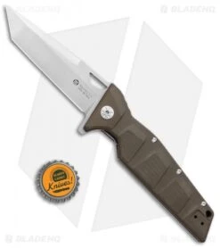 Maserin Artiglio Tanto Knife Steel/Green G10 (3.75" Stonewash) 420G10V -Cheap Knives Store Maserin Artigilo Tanto Steel Green G 10 SW 420G10V BHQ 98615 jr bottlecap