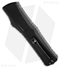 Microtech Combat Troodon D/E Gen III OTF Knife Black Aluminum (4" Black) 1142-1T -Cheap Knives Store Microtech Combat Troodon DE Gen III OTF Black Aluminum 4in BLack BHQ 200675 td side large
