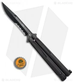 Microtech Tachyon III Balisong Butterfly Knife Tactical (4.5" Black Serr) 173-2T -Cheap Knives Store Microtech Tachyon III Balisong Butterfly Tactical Black Serr 173 2T BHQ 76598 jr bottlecap