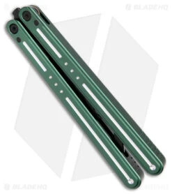 Cheap Knives Store -Cheap Knives Store Nabalis The Morse Butterfly Balisong Trainer Green Aluminum Black BHQ 175011 jr spine