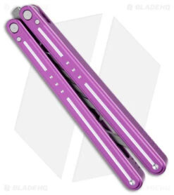 Nabalis The Morse Butterfly Balisong Trainer Purple Aluminum (3.75" Steel) -Cheap Knives Store Nabalis The Morse Butterfly Balisong Trainer Purple Aluminum Steel BHQ 175013 jr side