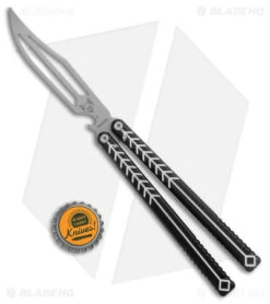Nabalis + Will Hirsch The Vulp Butterfly Balisong Trainer Black Al (4.4" BB) -Cheap Knives Store Nabalis Vulp Butterfly Balisong Trainer Black BHQ 156944 jr bottlecap
