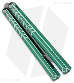 Nabalis + Will Hirsch The Vulp Butterfly Balisong Trainer Teal Al (4.4" BB) -Cheap Knives Store Nabalis Vulp Butterfly Balisong Trainer Teal BHQ 156942 jr side