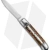 Old Style 8" Lever Lock Italian Automatic Knife Stag (3.2" Satin) -Cheap Knives Store Old Style 8in LL Italian Stag BHQ 71215 jr