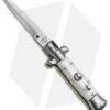 SKM 4.5" Italian Mini Stiletto Automatic Knife White Pearlex (Bayonet) -Cheap Knives Store SKM 4.5in Italian Stiletto White Pearlex Bayo BHQ 67447 jr