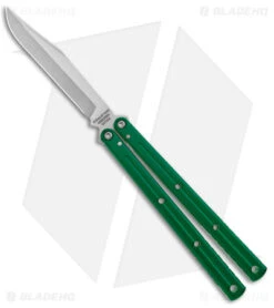 Squid Industries Krake Raken Bowie V2.5 Balisong Green (4.5" Satin)