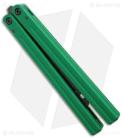 Squid Industries Triton Butterfly Balisong Trainer V2 Inked Green -Cheap Knives Store Squid Industries Triton Butterfly Balisong Trainer Green V2 Inked Black BHQ 175178 jr spine