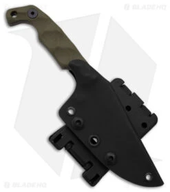 Stroup Knives Mini EDC Fixed Blade Knife OD Green G-10 (3.1" Black SW) -Cheap Knives Store Stroup Knives Mini EDC FBK OD Green G10 3in Black SW BHQ 142121 td sheath