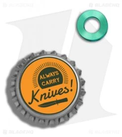 TiSurvival Modular Titanium Lanyard Bead W/ Cavities - Green -Cheap Knives Store TiSurvival Modular ti lanyard bead cavities green BHQ 72232 er bottlecap