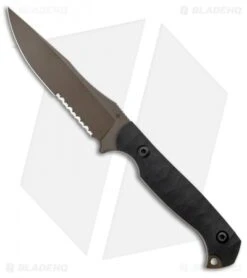 Toor Knives Krypteia JD35S Fixed Blade Knife Black G-10 (4" Bronze Serrated)