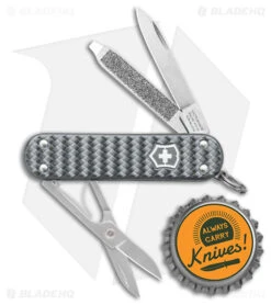 Victorinox Classic SD Precious Swiss Army Knife Woven Gray Alox 062214031G -Cheap Knives Store Victorinox Classic SD Precious Alox Gray BHQ 137941 jr bottlecap large