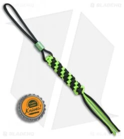 WE Knife Co. Tied Paracord Lanyard W/ Titanium Bead (Green/Black) A-01A -Cheap Knives Store WE Knife Co Tied Paracord lanyard ti bead green black BHQ 74760 er bottlecap