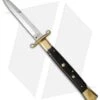 AGA Campolin 13" Swinguard Automatic Knife Brass/Ebony Wood (5.75" Satin Bayo) -Cheap Knives Store aga 13in swing brass ebony bayo cm
