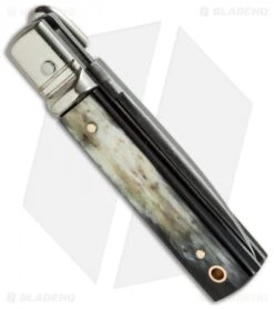 AKC Classic 6" Lever Lock Automatic Italian Knife Brazilian (2.5" Damascus) -Cheap Knives Store akc lever 6in braz damascus flat side cm