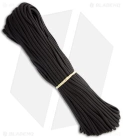 Black 550 Paracord Nylon Braided 7-Strand Core (100') USA