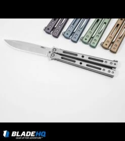 DogBite Knives DB3.1 Balisong Butterfly Knife Gray Ti (4" Stonewash) -Cheap Knives Store dogbite knives db3 1 balisong variety dl 1