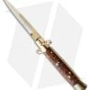 Frank B 9" Italian Stiletto Automatic Knife Snakewood (4" Gold Bayonet) -Cheap Knives Store fb 9 snakewood gold bayo jm